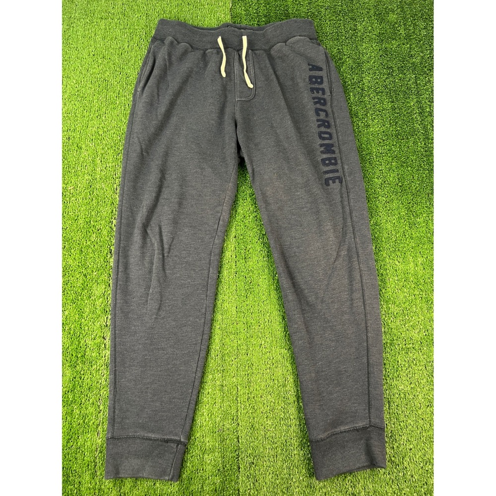 Abercrombie & Fitch Mens Blue Embroidered Logo Jogger Sweatpants Size M